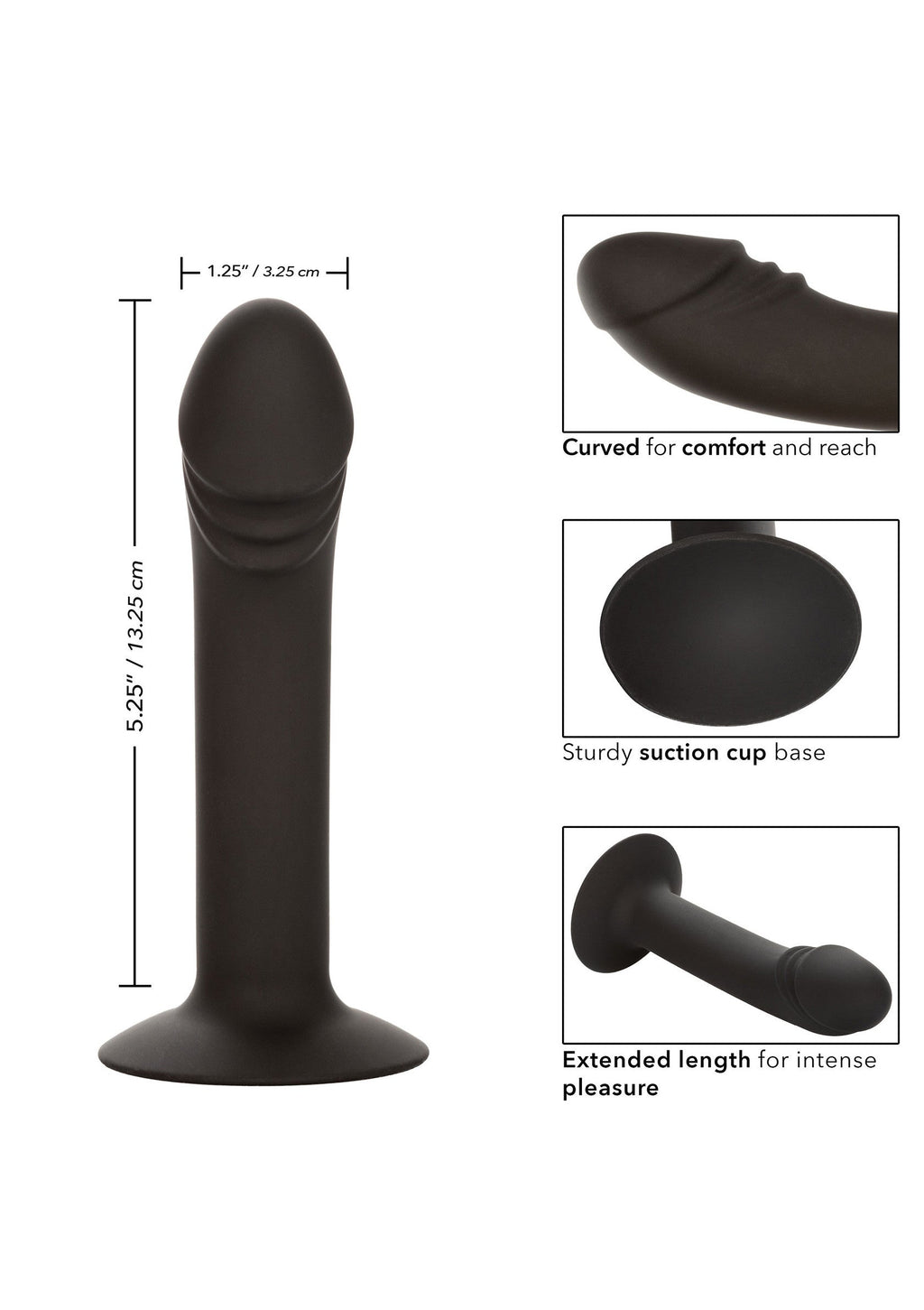 Dildo ricurvo nero