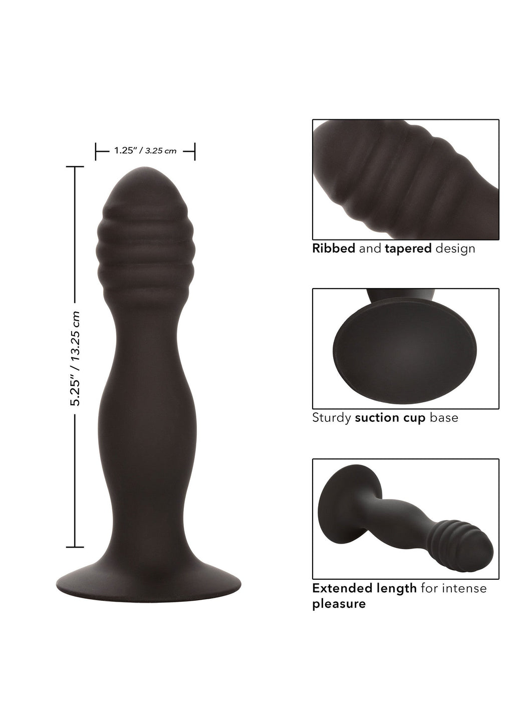 Dildo anale a coste nero