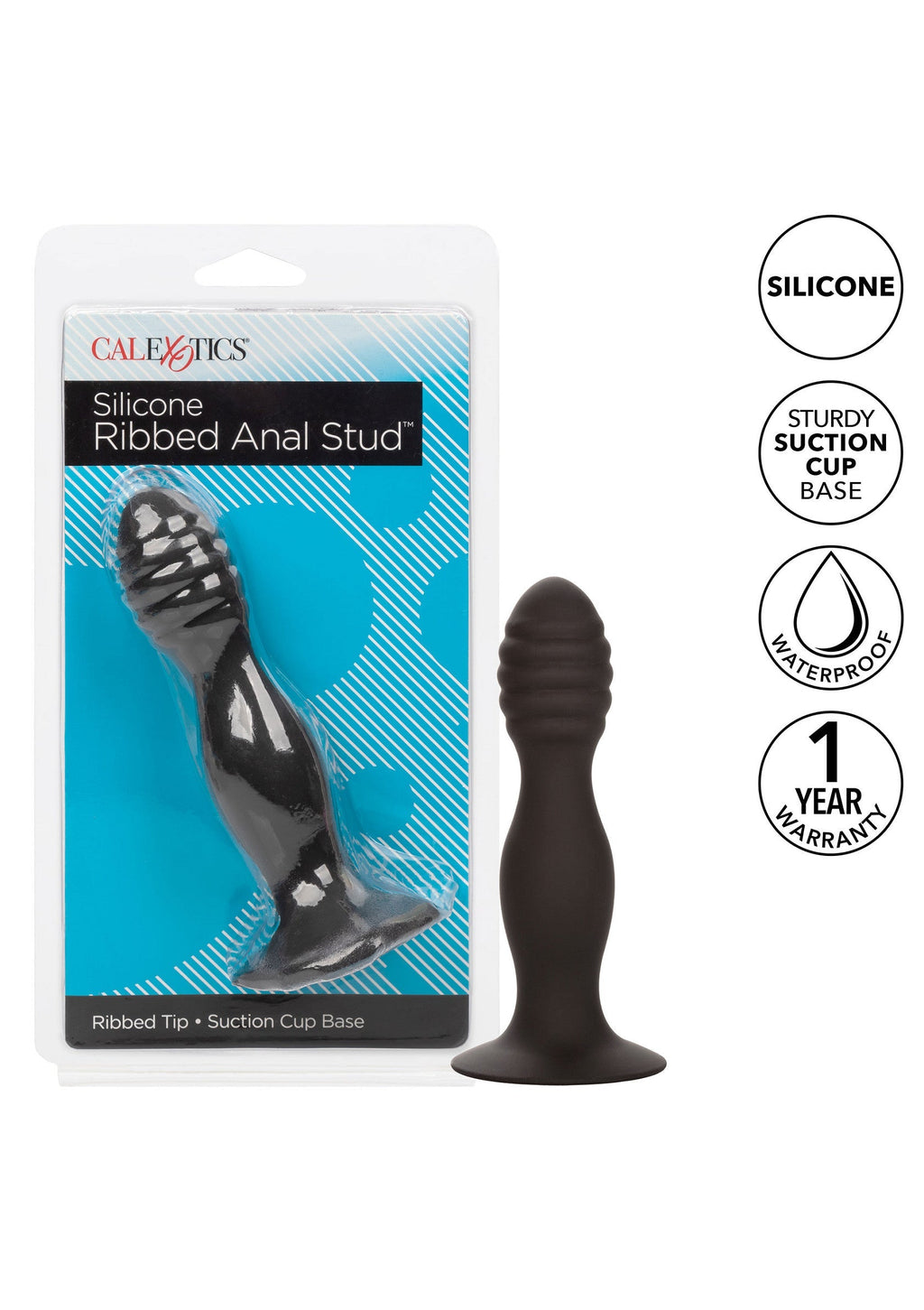 Dildo anale a coste nero
