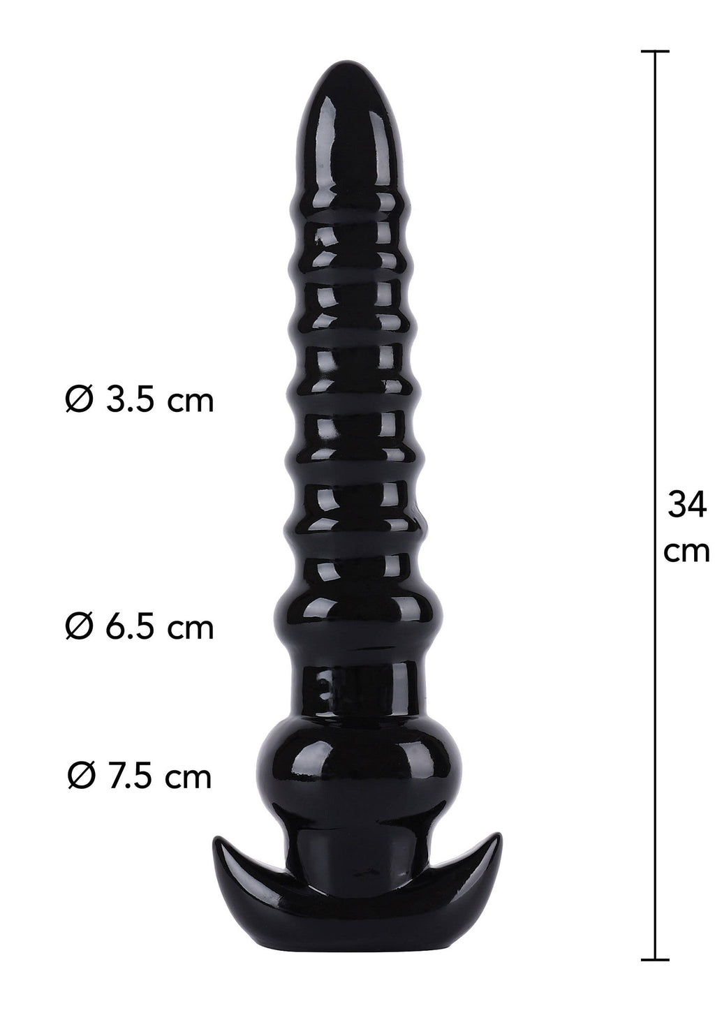 Black 34cm anal drill