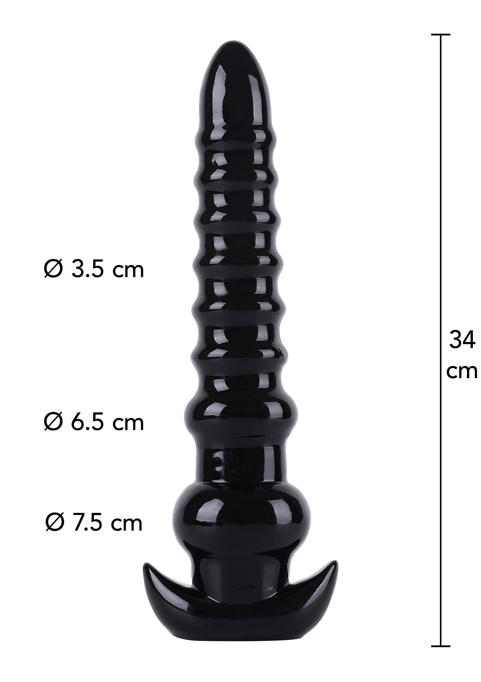 Black 34cm anal drill