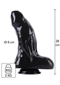 Dong extra spesso 28 cm nero