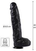 Dildo nero 43 cm