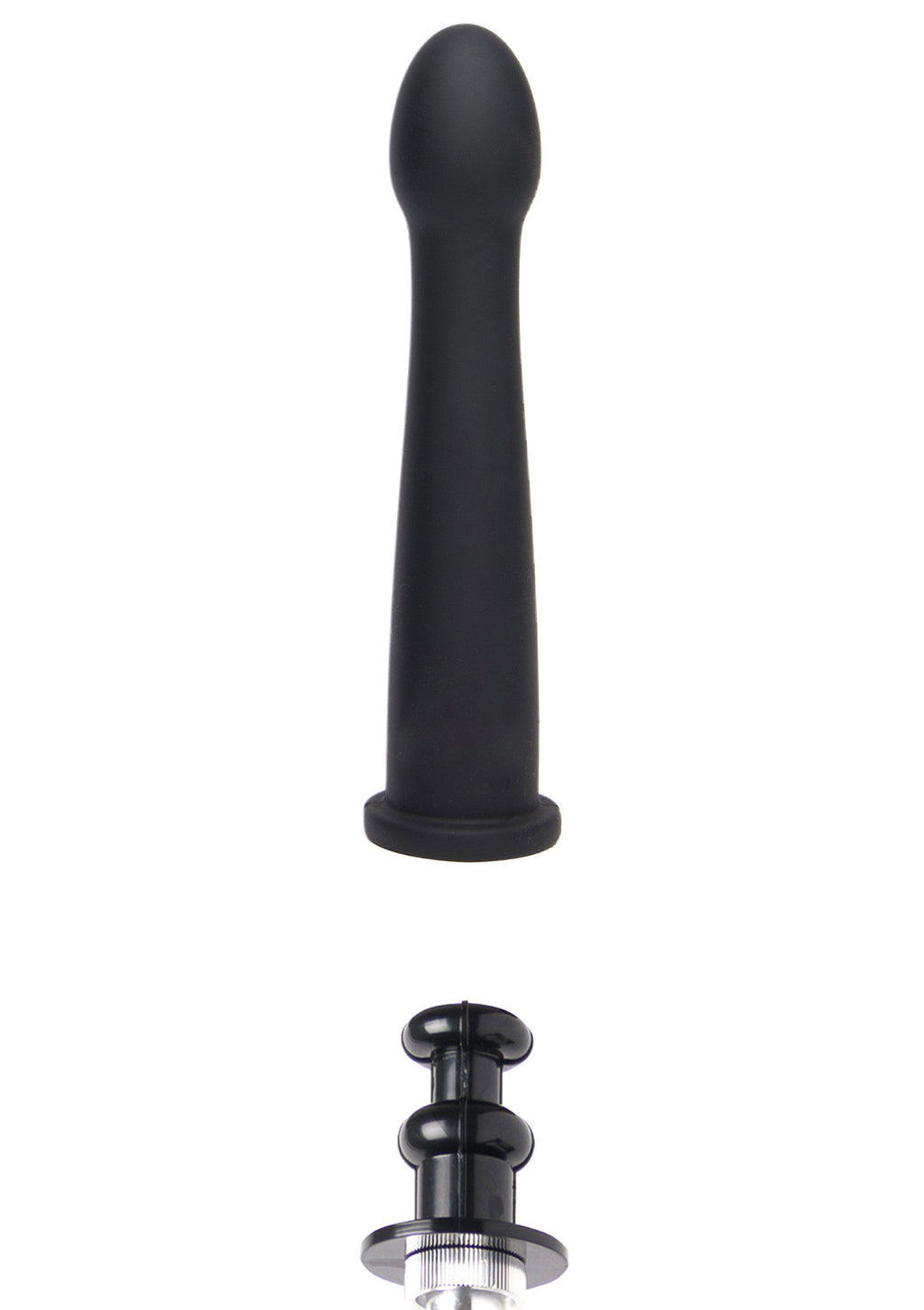 Smooth Dildo Easy-Lock 19 cm Black