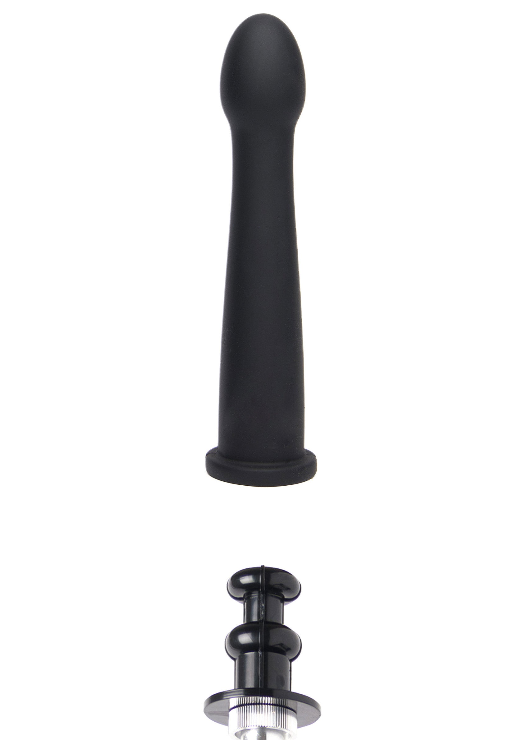 Smooth Dildo Easy-Lock 19 cm Black