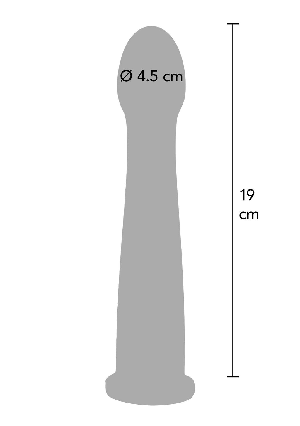 Smooth Dildo Easy-Lock 19 cm Black