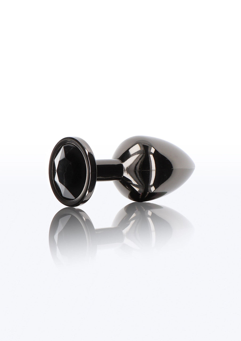 Black M diamond jewel butt plug