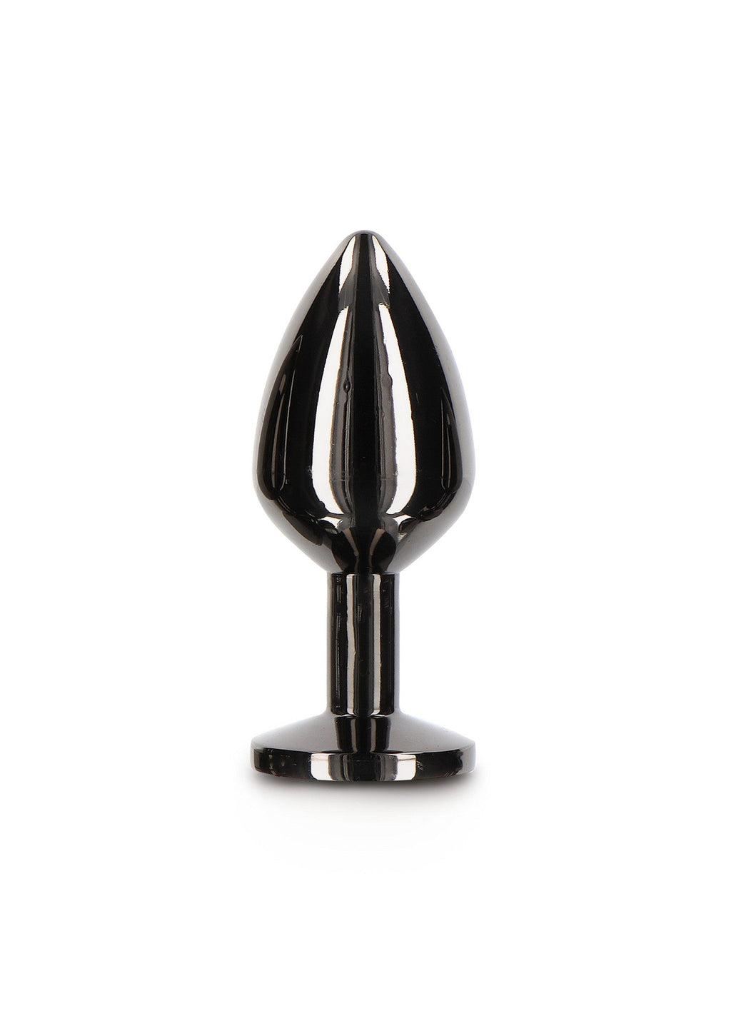 Black M diamond jewel butt plug