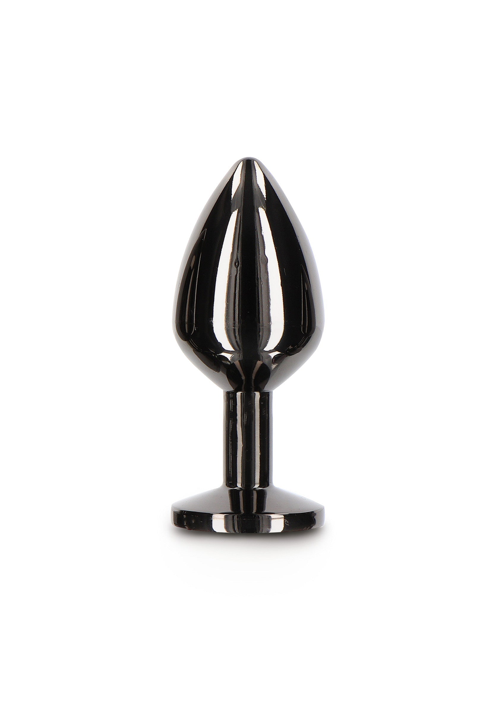 Black M diamond jewel butt plug