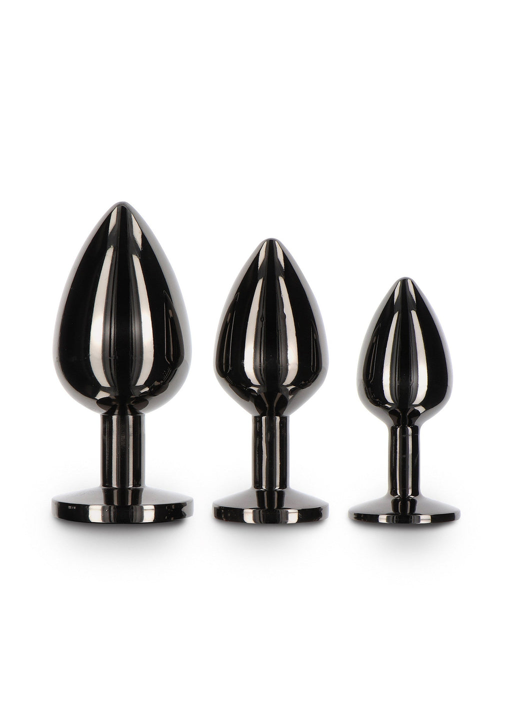 Black M diamond jewel butt plug