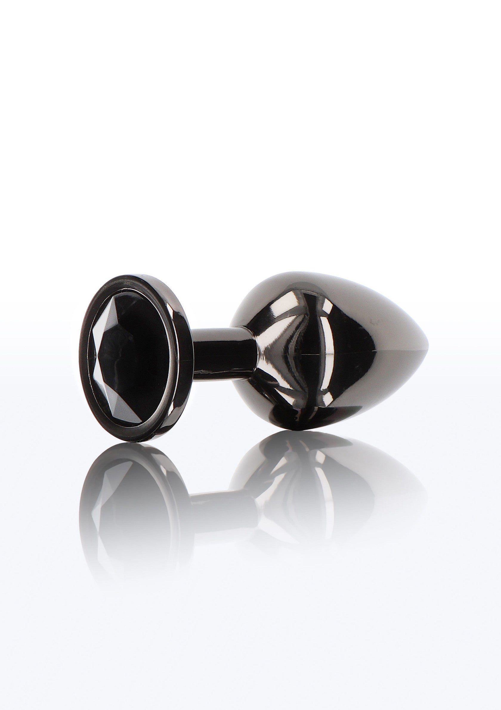 Black L diamond jewel anal plug
