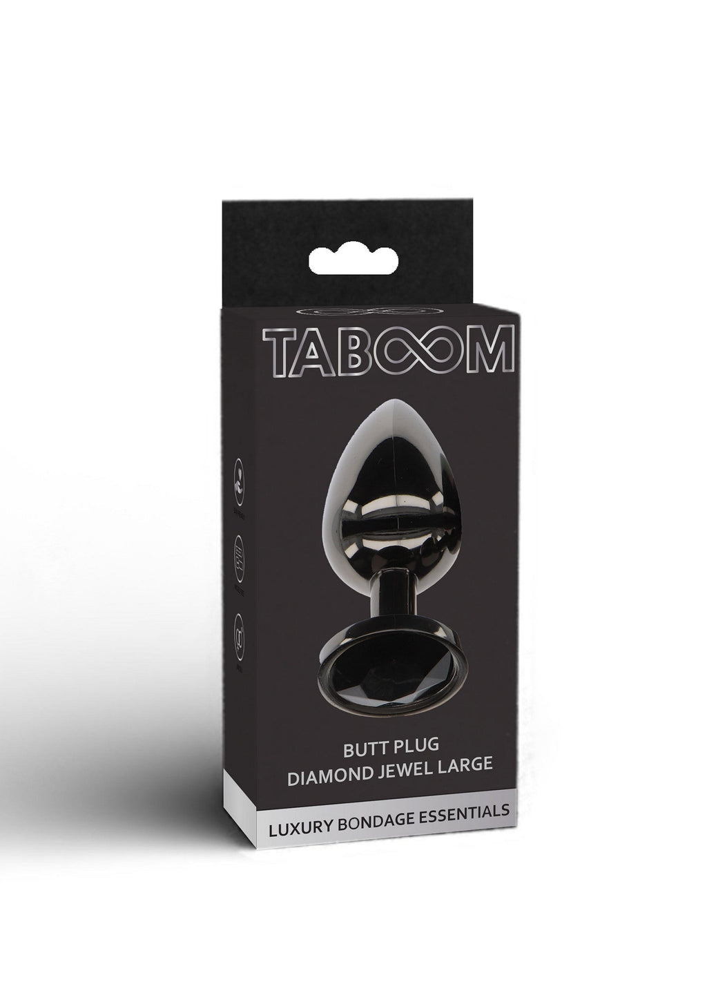 Black L diamond jewel anal plug
