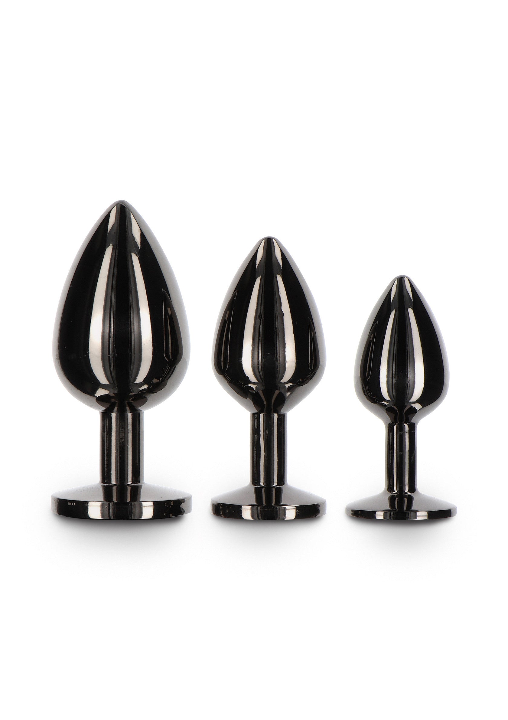 Black L diamond jewel anal plug