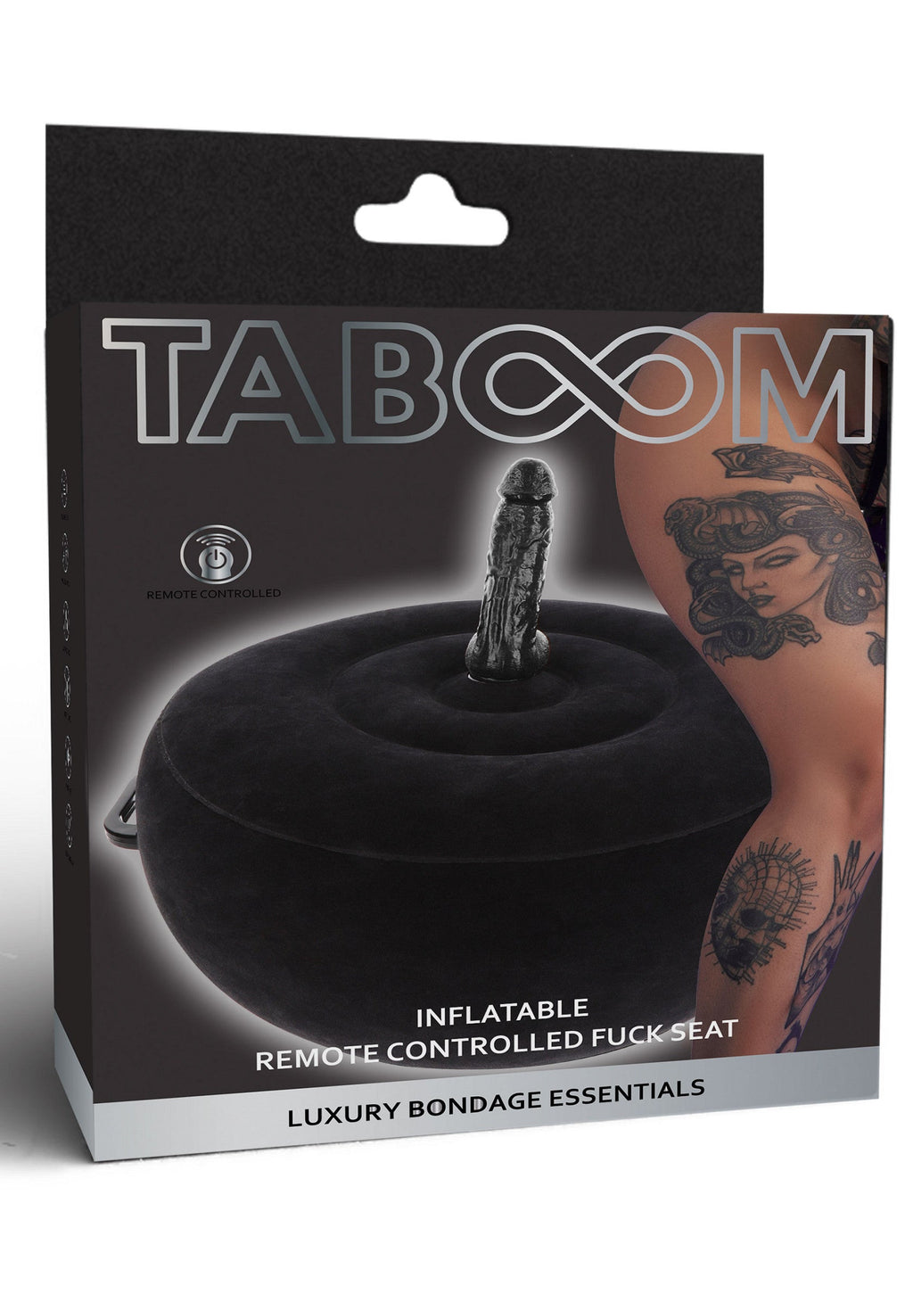 Inflatable sex chair with black remote control