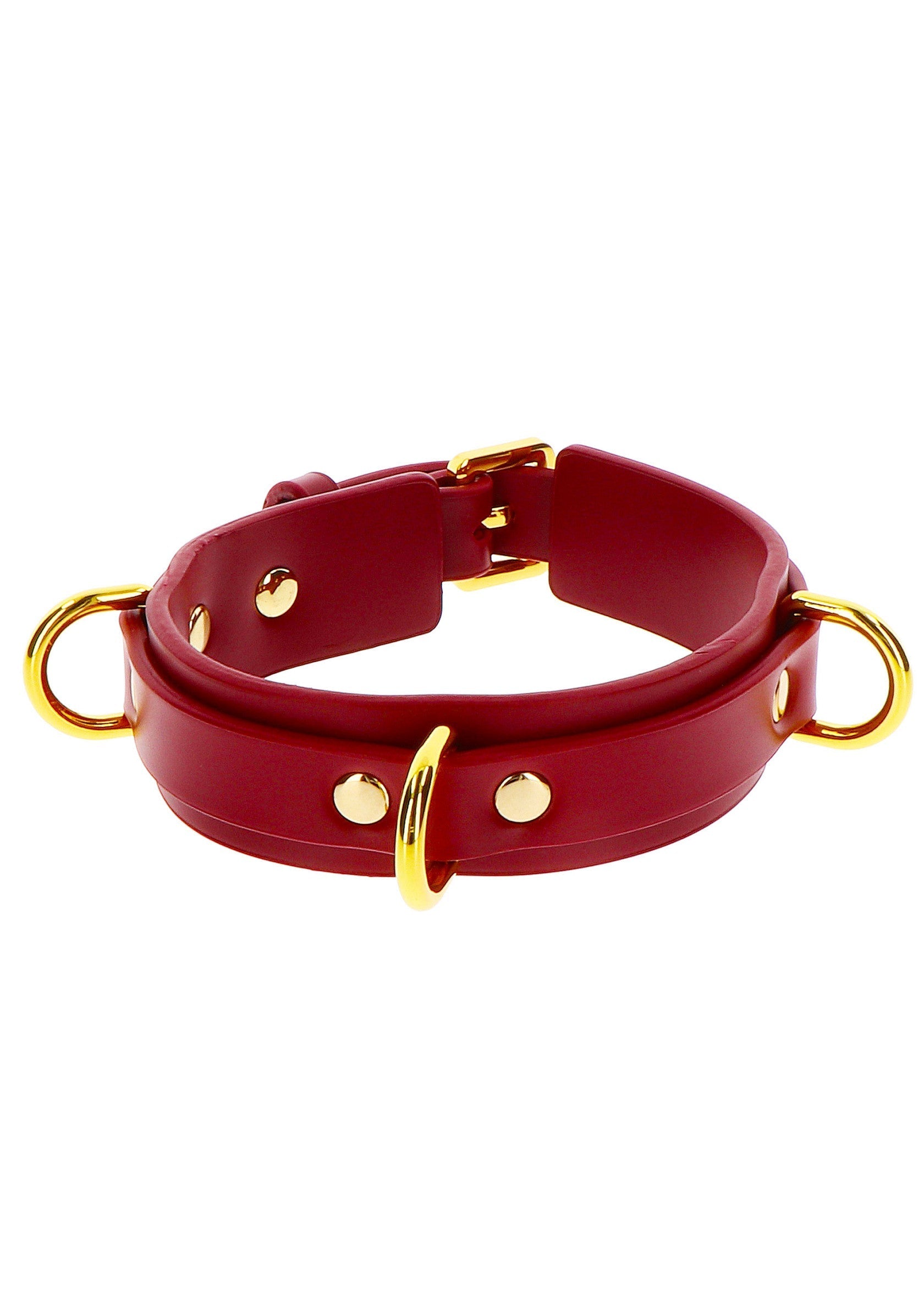 Deluxe Red D-Ring Collar