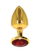 Plug anale L in oro con gemma a forma di diamante
