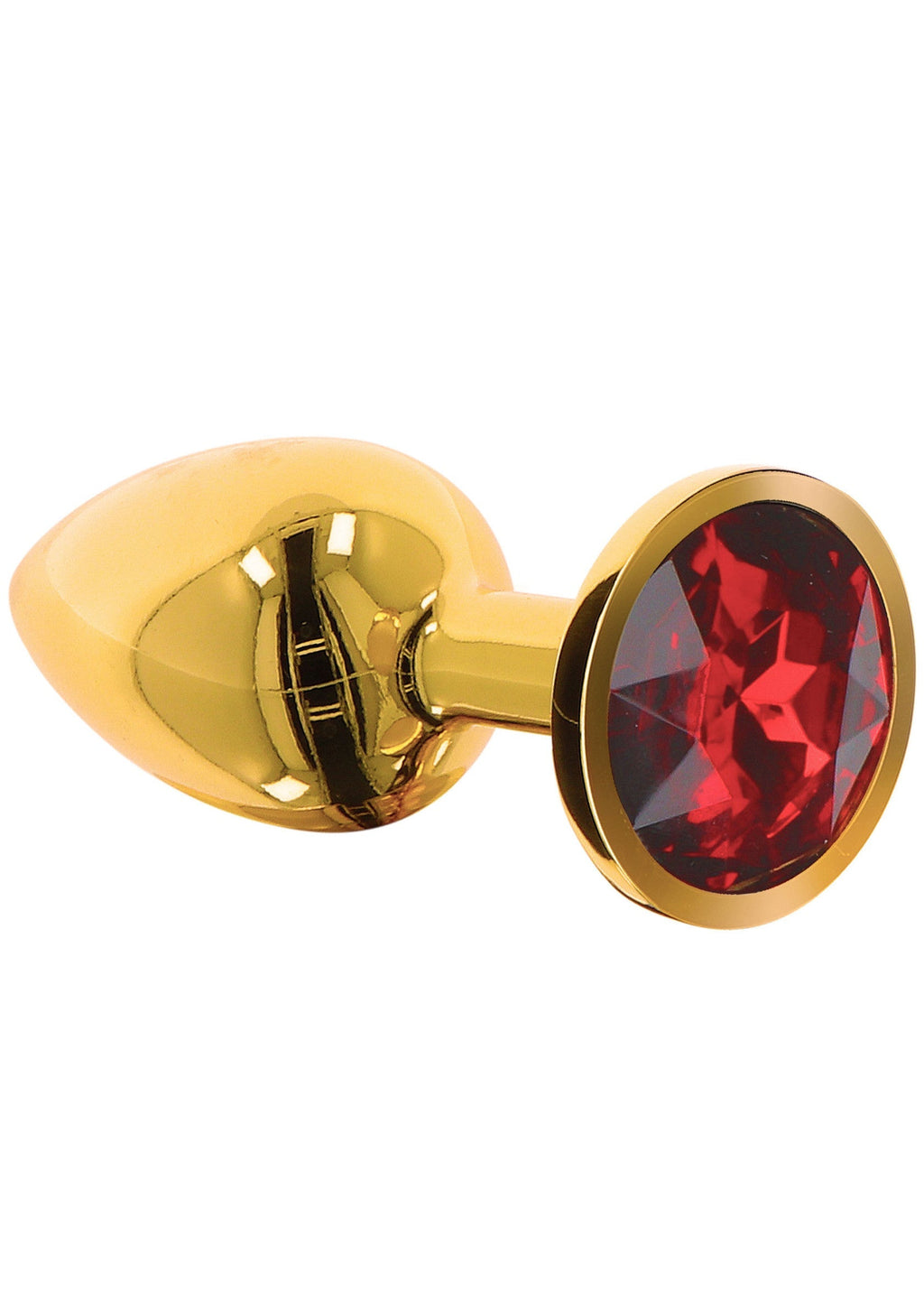 Plug anale L in oro con gemma a forma di diamante