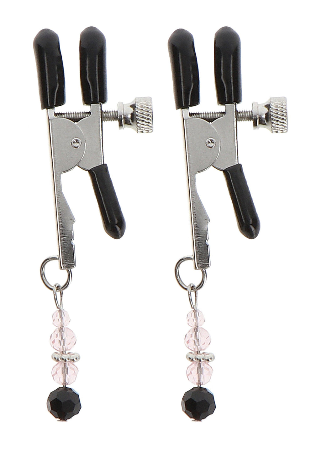 Adjustable clamps with silver beads
