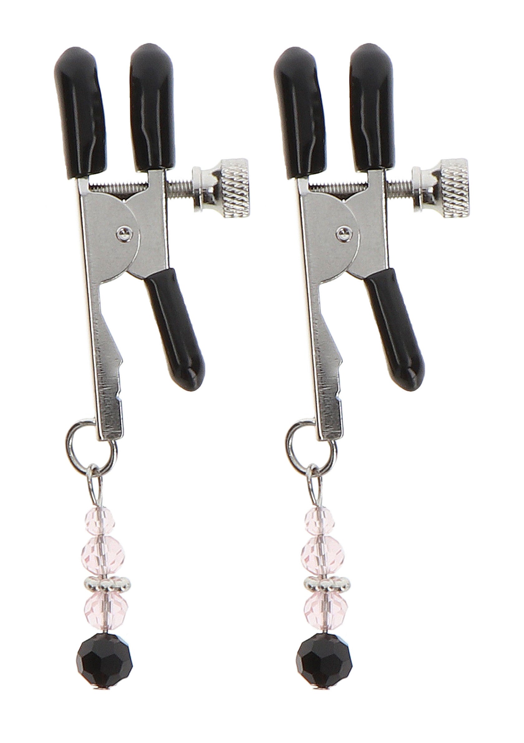 Adjustable clamps with silver beads