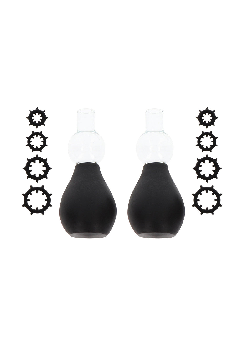 Nipple magnifiers with 8 black rings