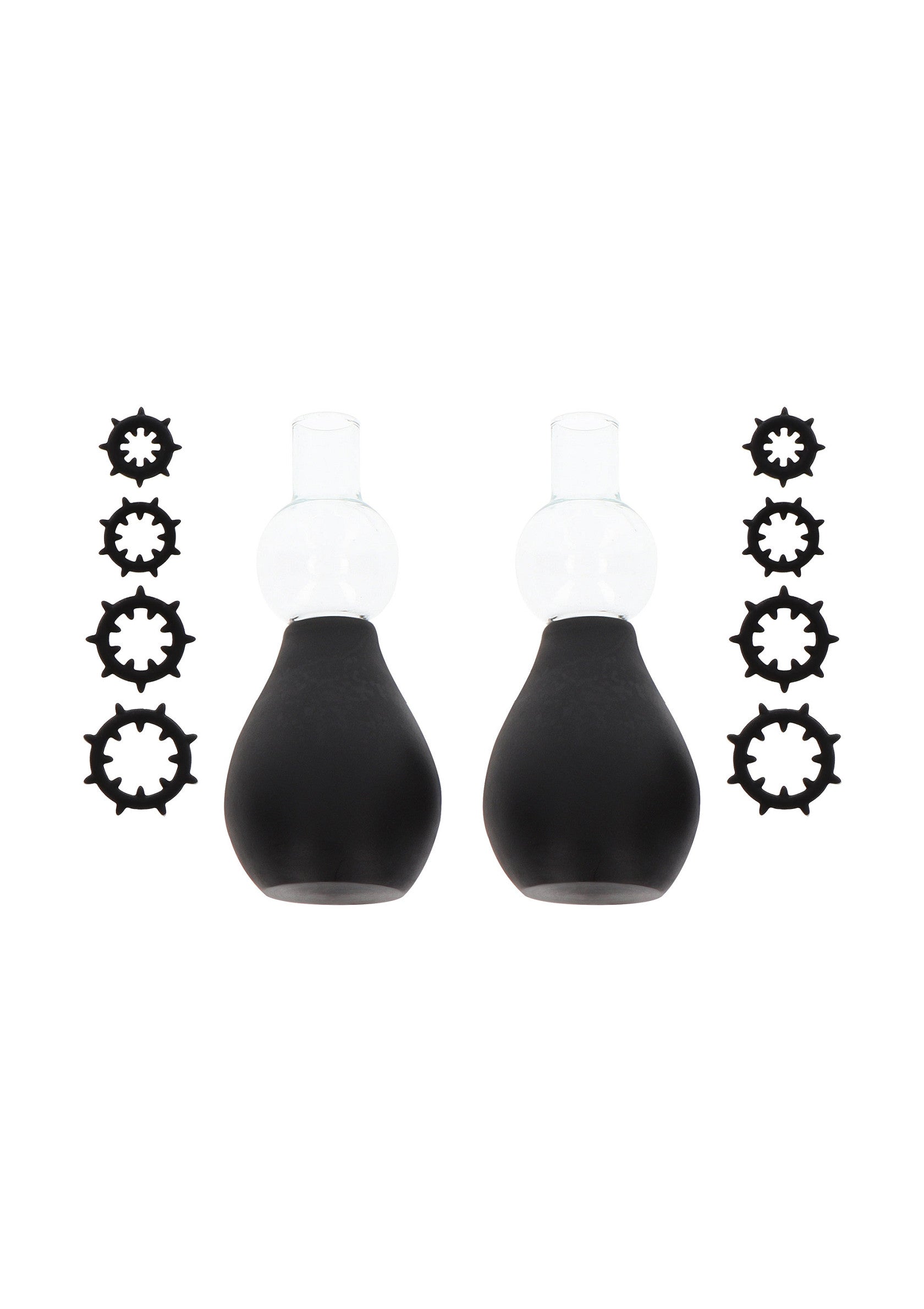 Nipple magnifiers with 8 black rings