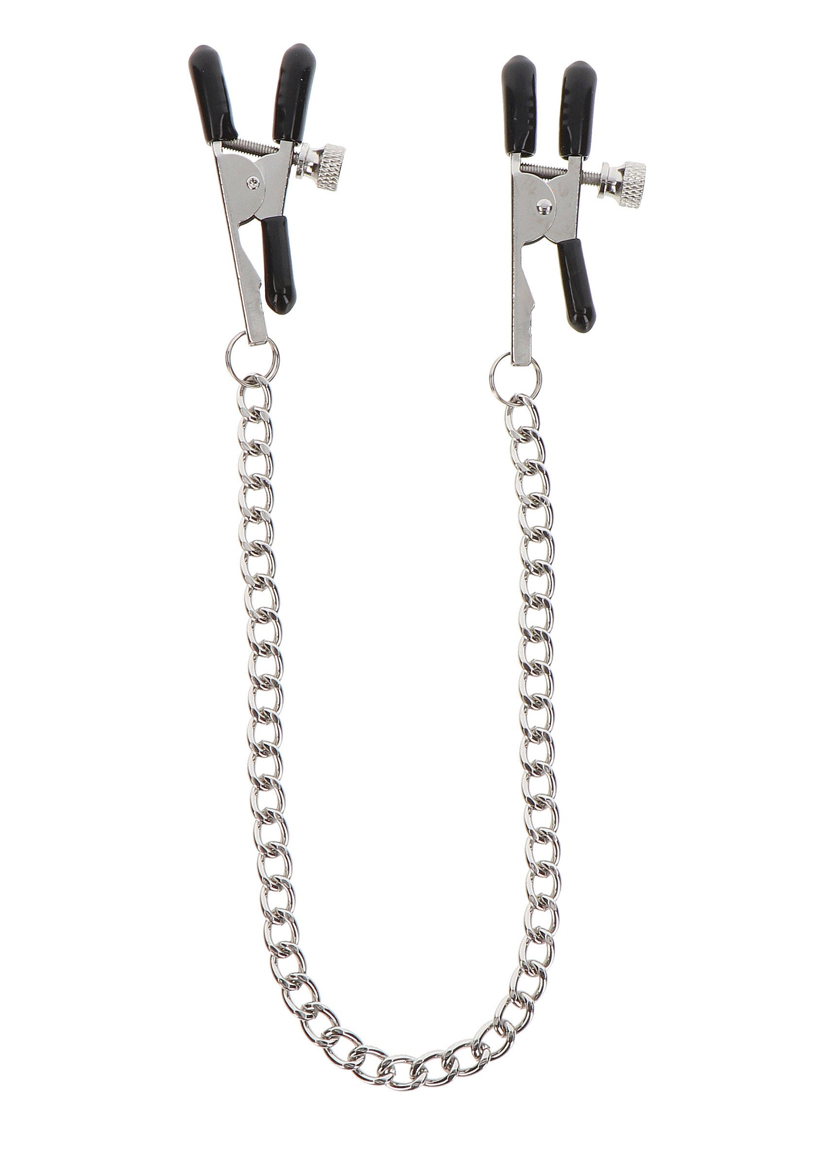Adjustable clamps with silver chain