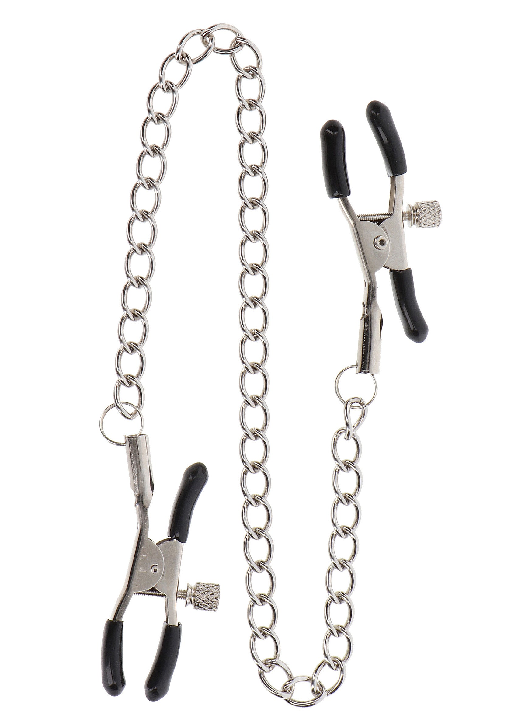 Adjustable clamps with silver chain