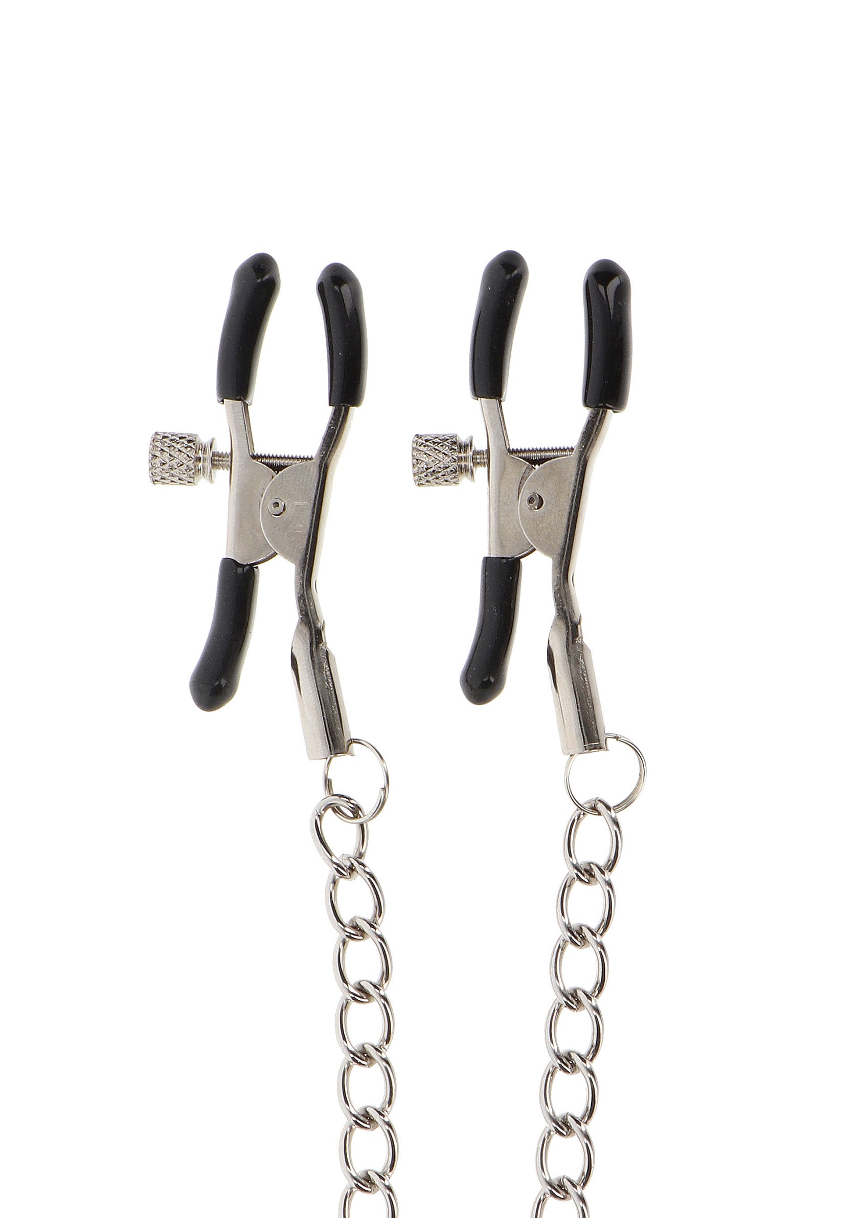 Adjustable clamps with silver chain