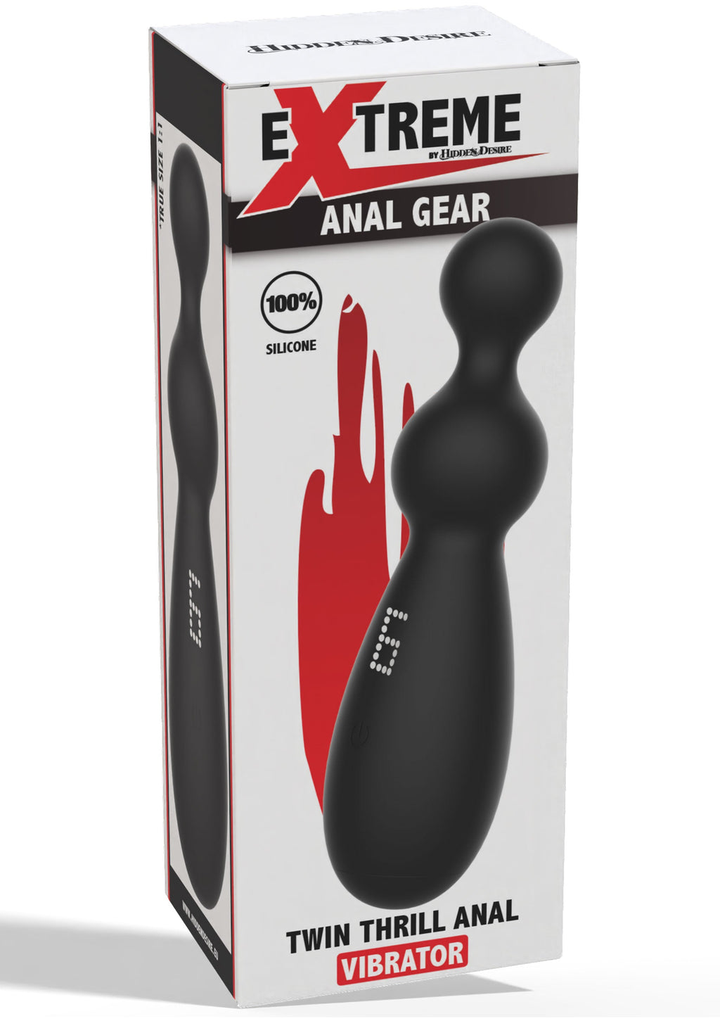 Vibratore anale nero Twin Thrill