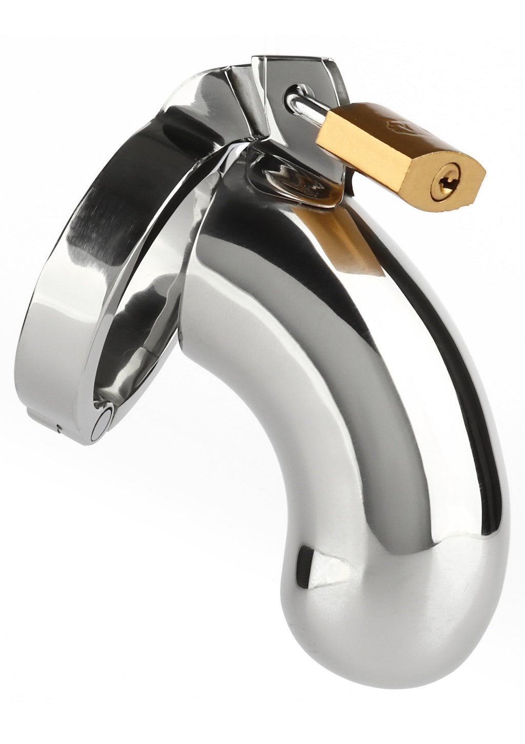 Brig male chastity device, silver