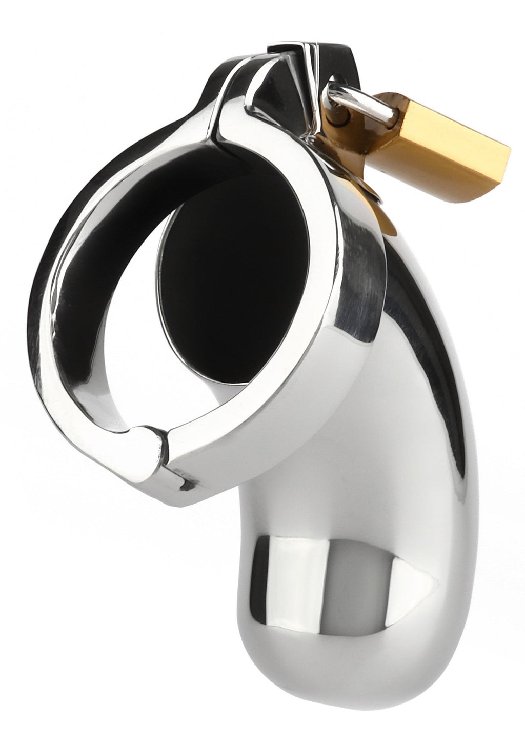 Brig male chastity device, silver