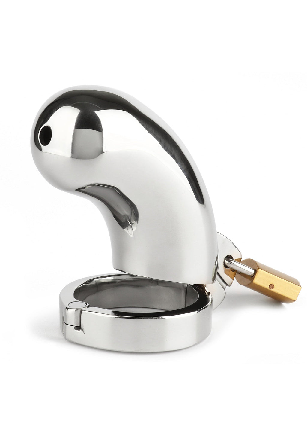 Brig male chastity device, silver