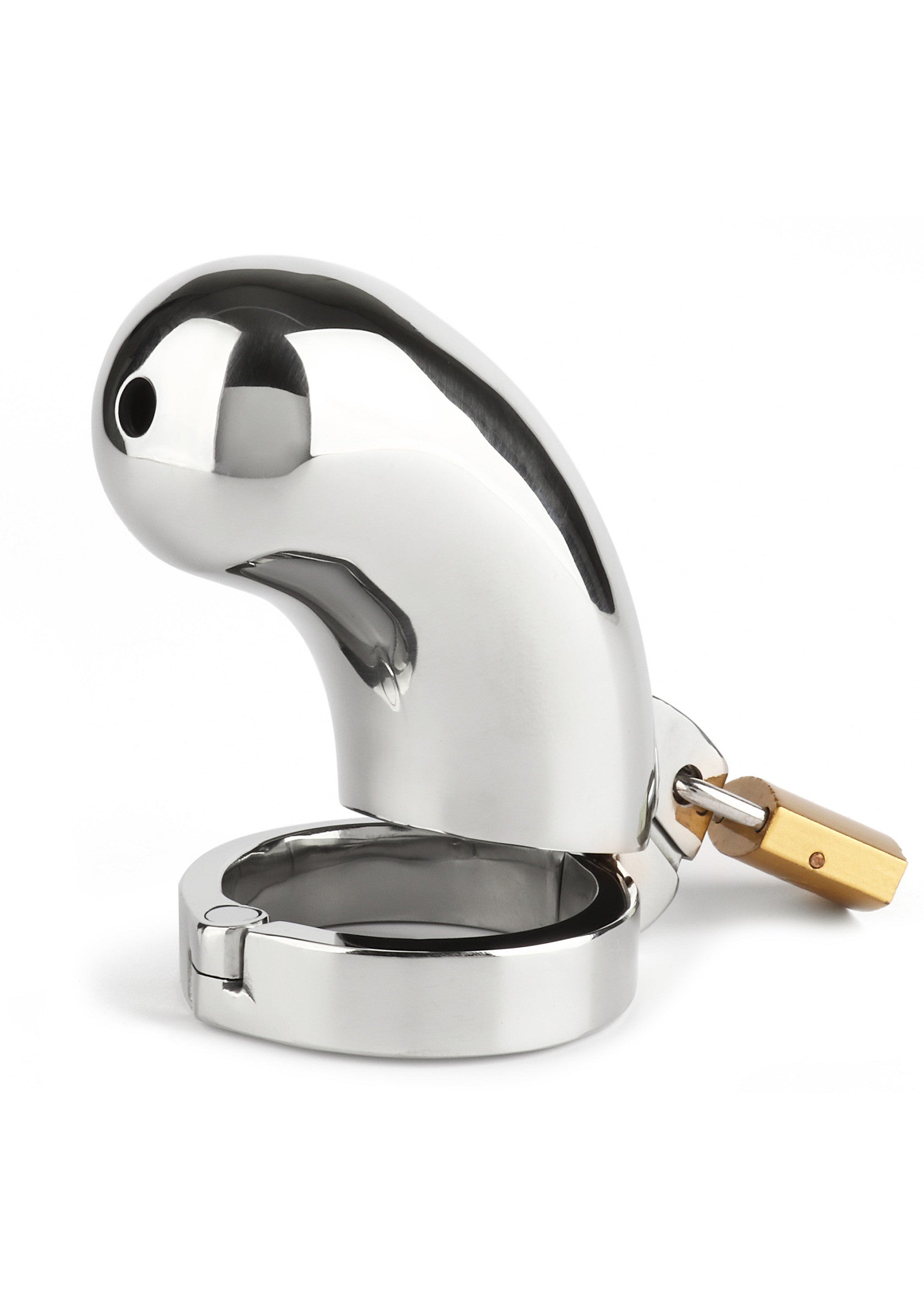 Brig male chastity device, silver
