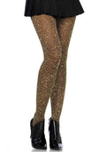 Sheer shimmery black lurex tights