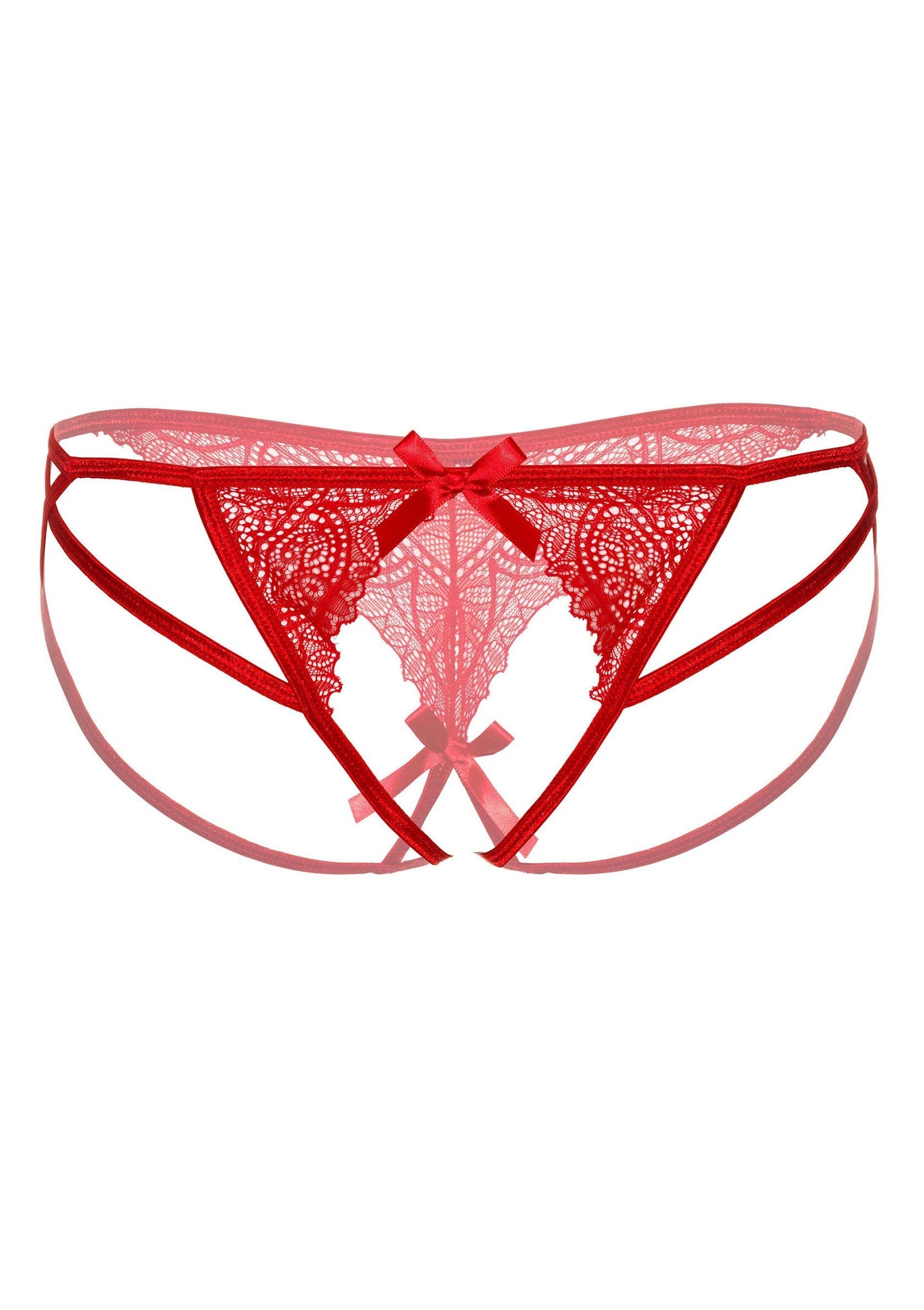 Perizoma rosso Naomi senza cuciture con spalline sottili