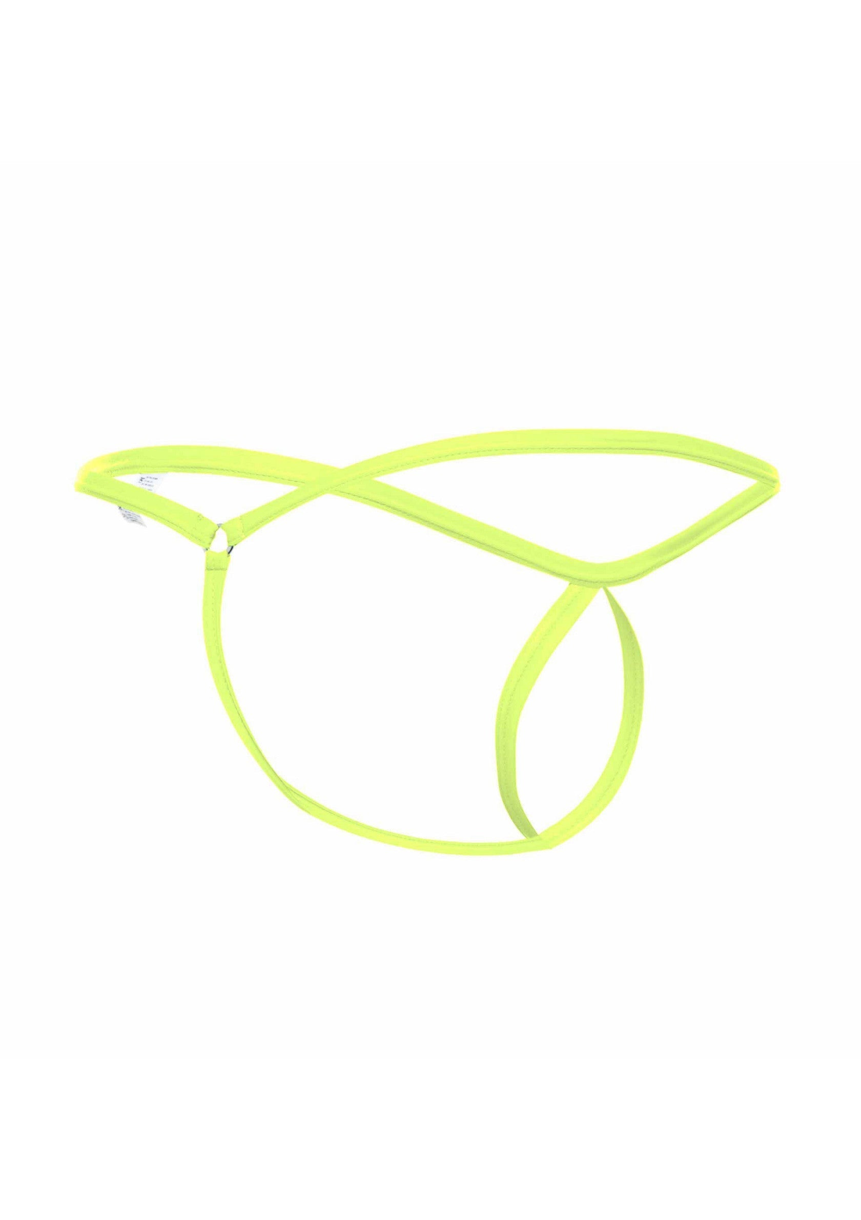 Green tear-drop thong