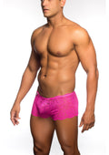 Boy short in pizzo rosa a rose