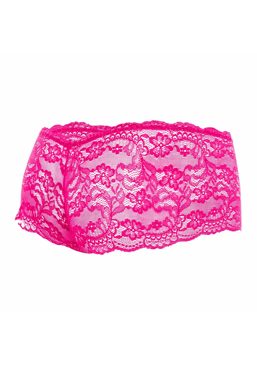 Boy short in pizzo rosa a rose