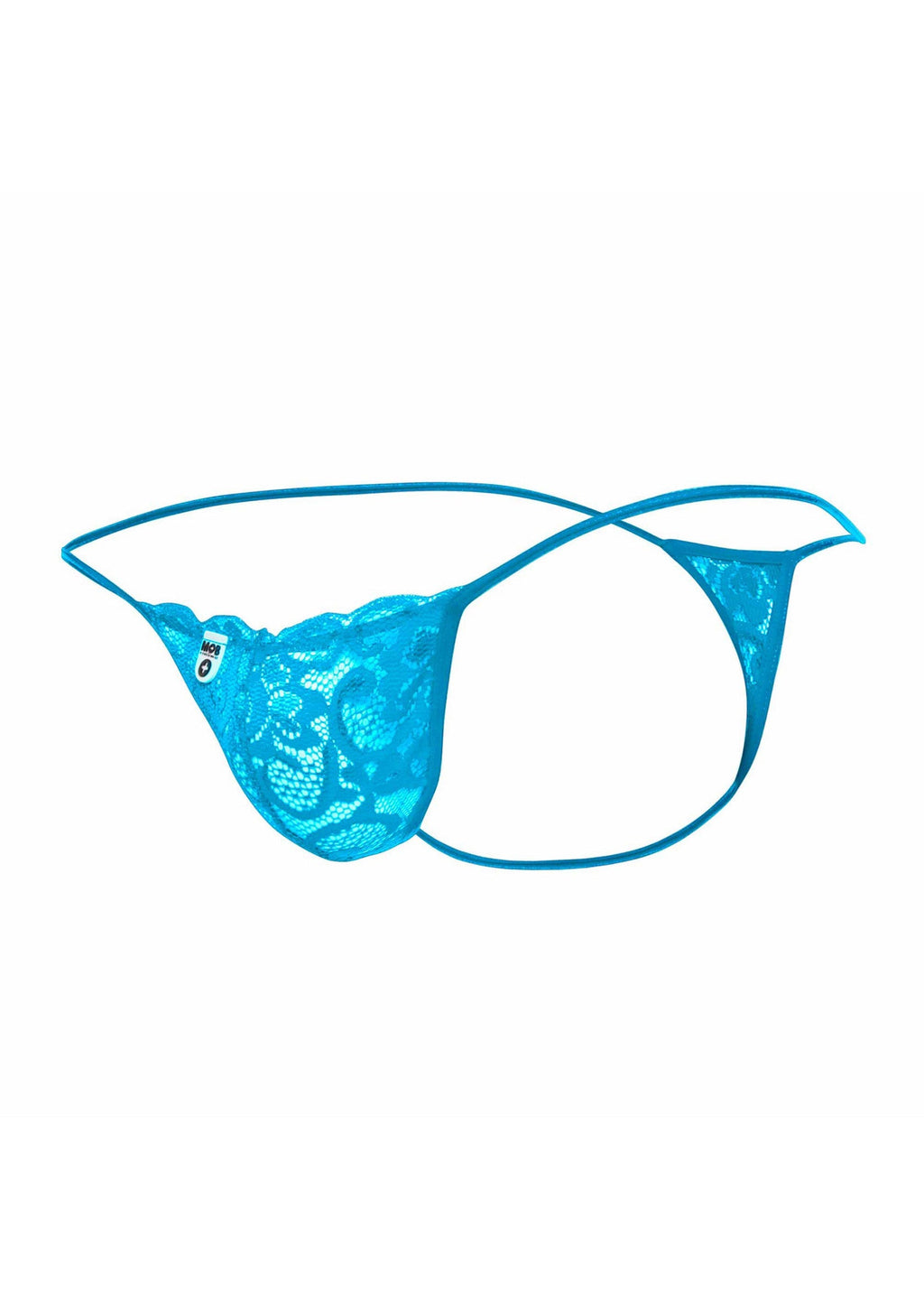 Aquamarine lace thong