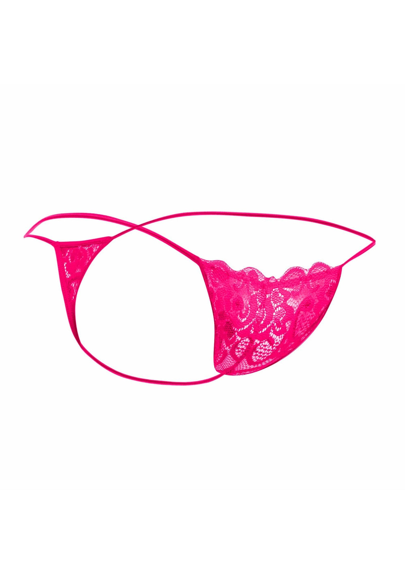 Pink lace thong