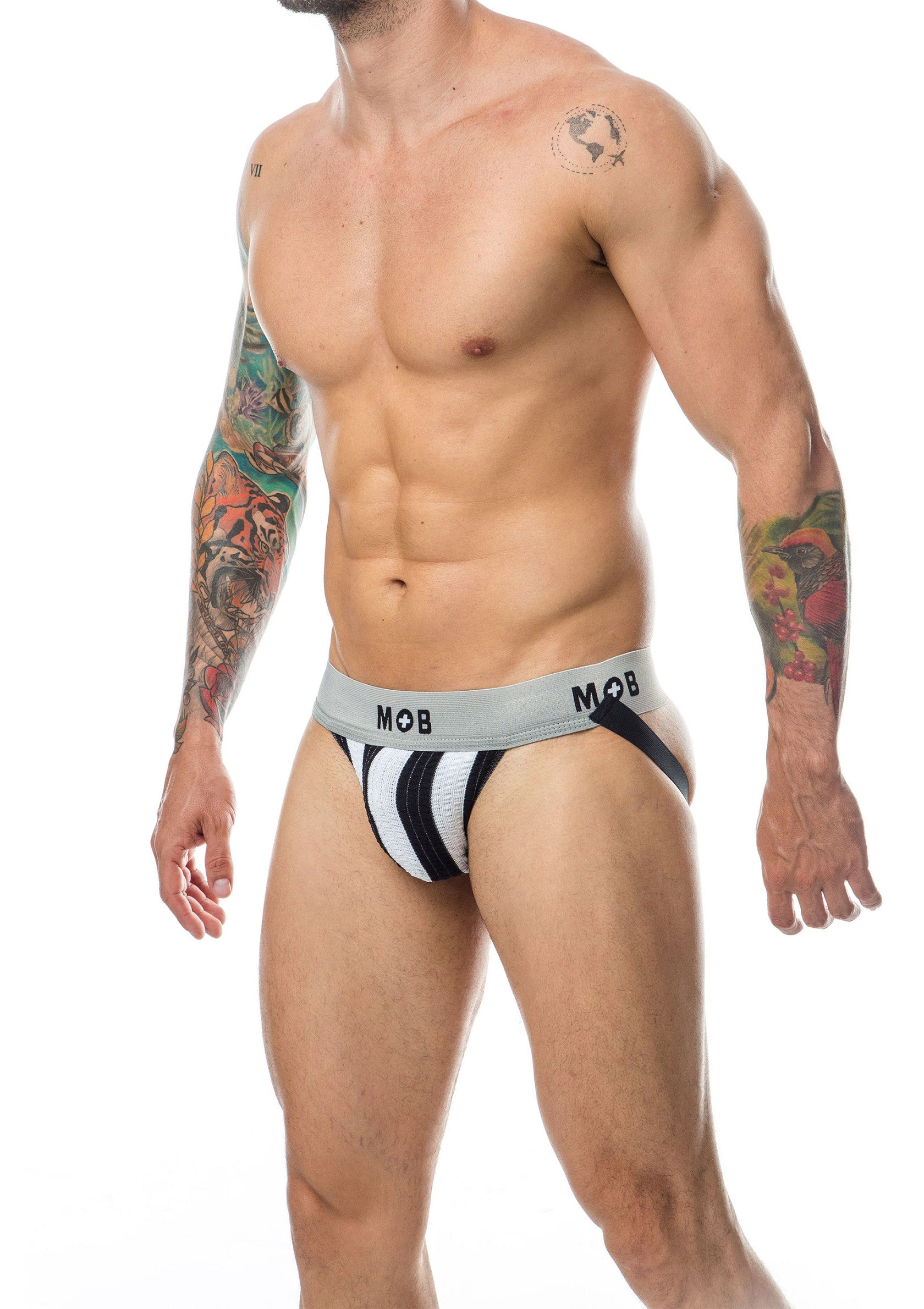 MOB Jock classico a righe bianco