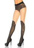 Flesh-colored thigh-high stockings