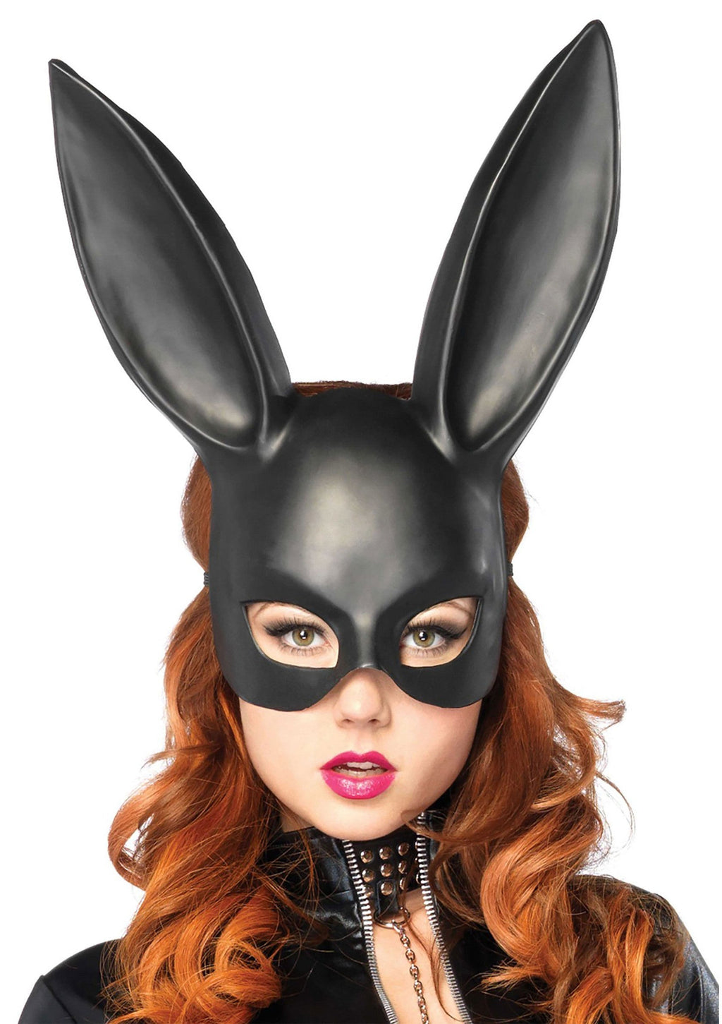 Maschera da coniglio nera per ballo in maschera