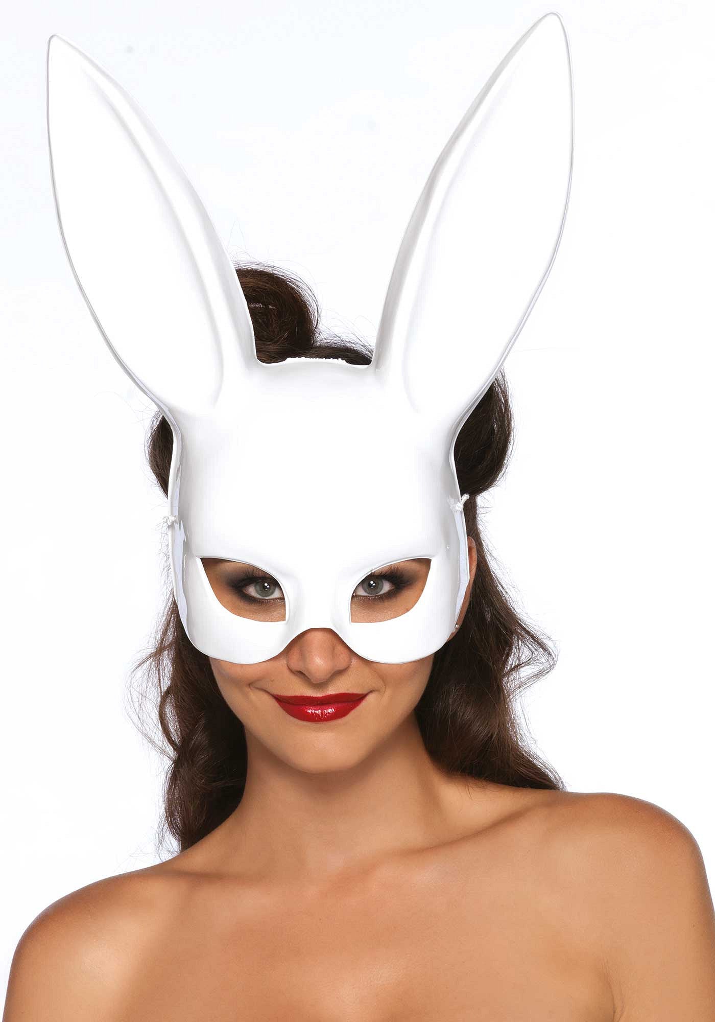 White Masquerade Bunny Mask