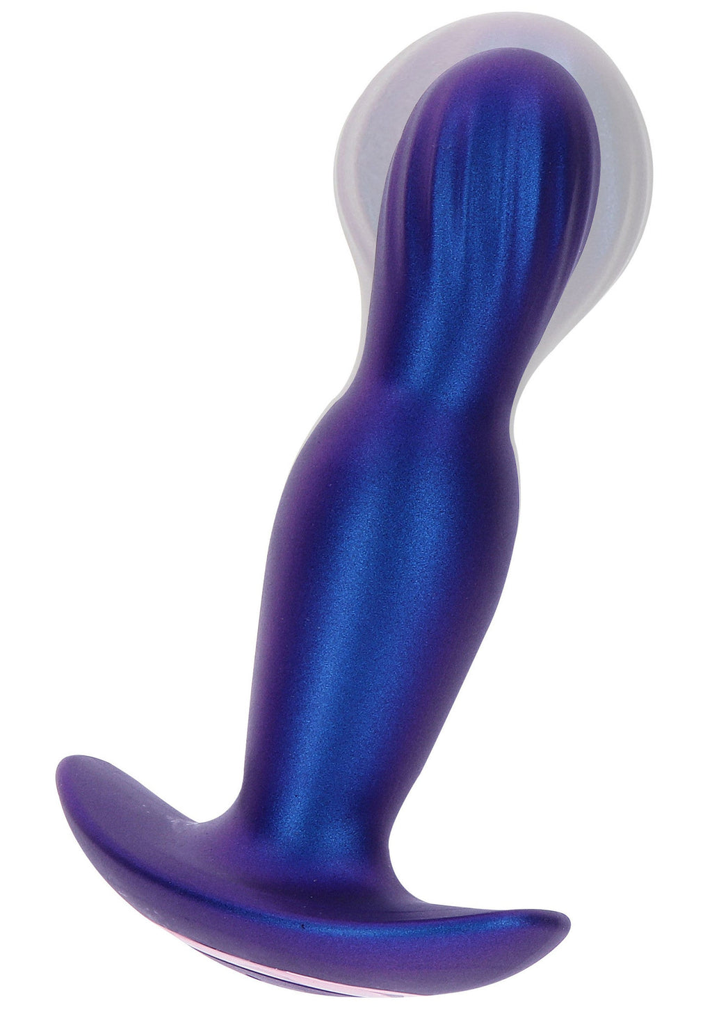 Stout: tappo anale vibrante gonfiabile blu