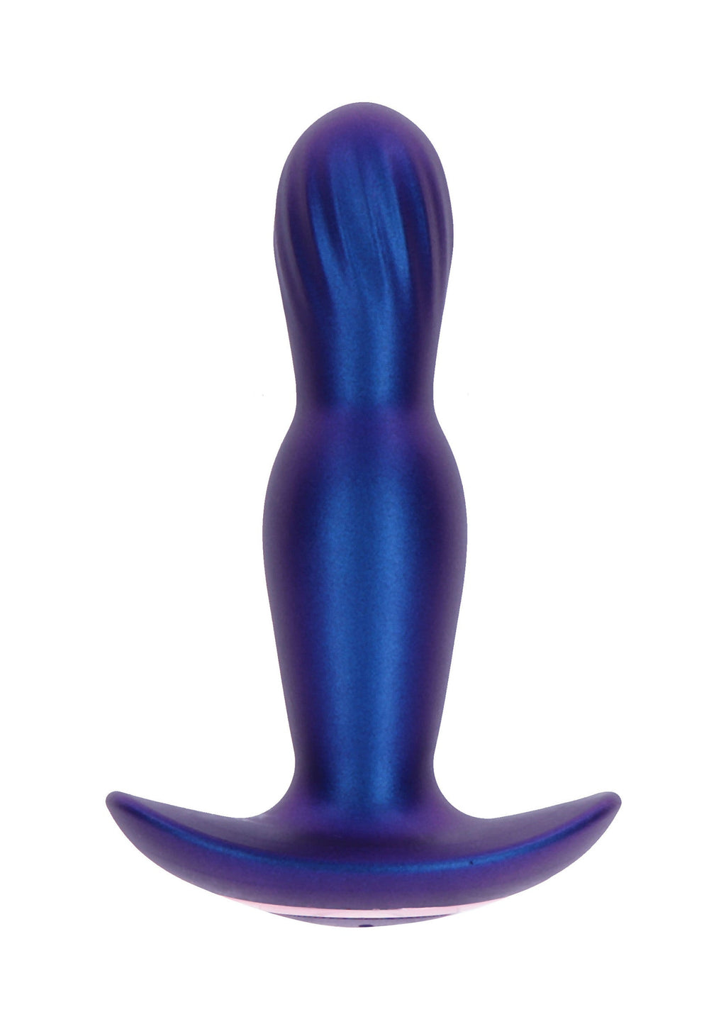 Stout: tappo anale vibrante gonfiabile blu