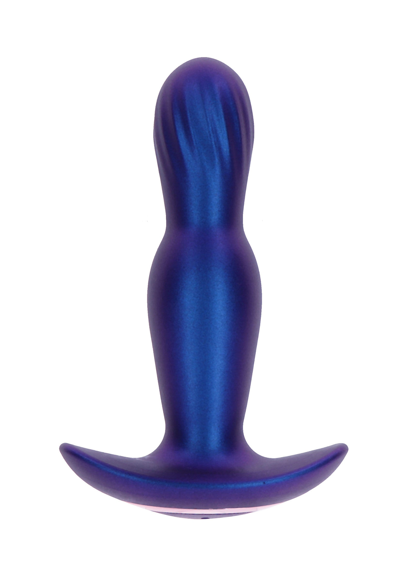 Stout: tappo anale vibrante gonfiabile blu