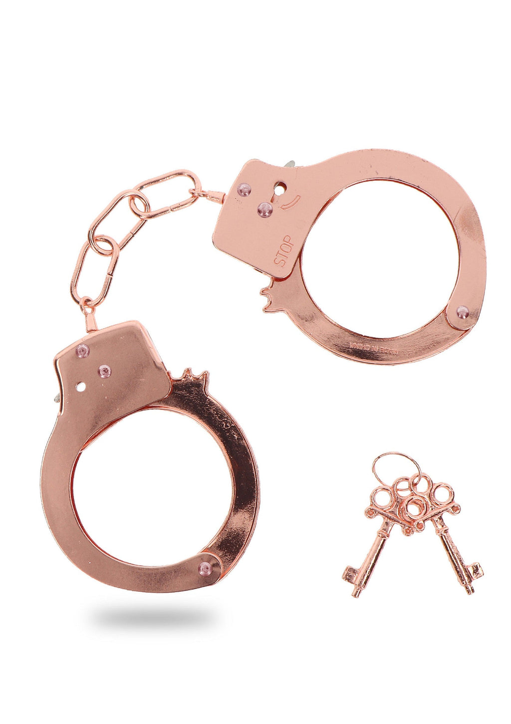 Rose gold metal handcuffs