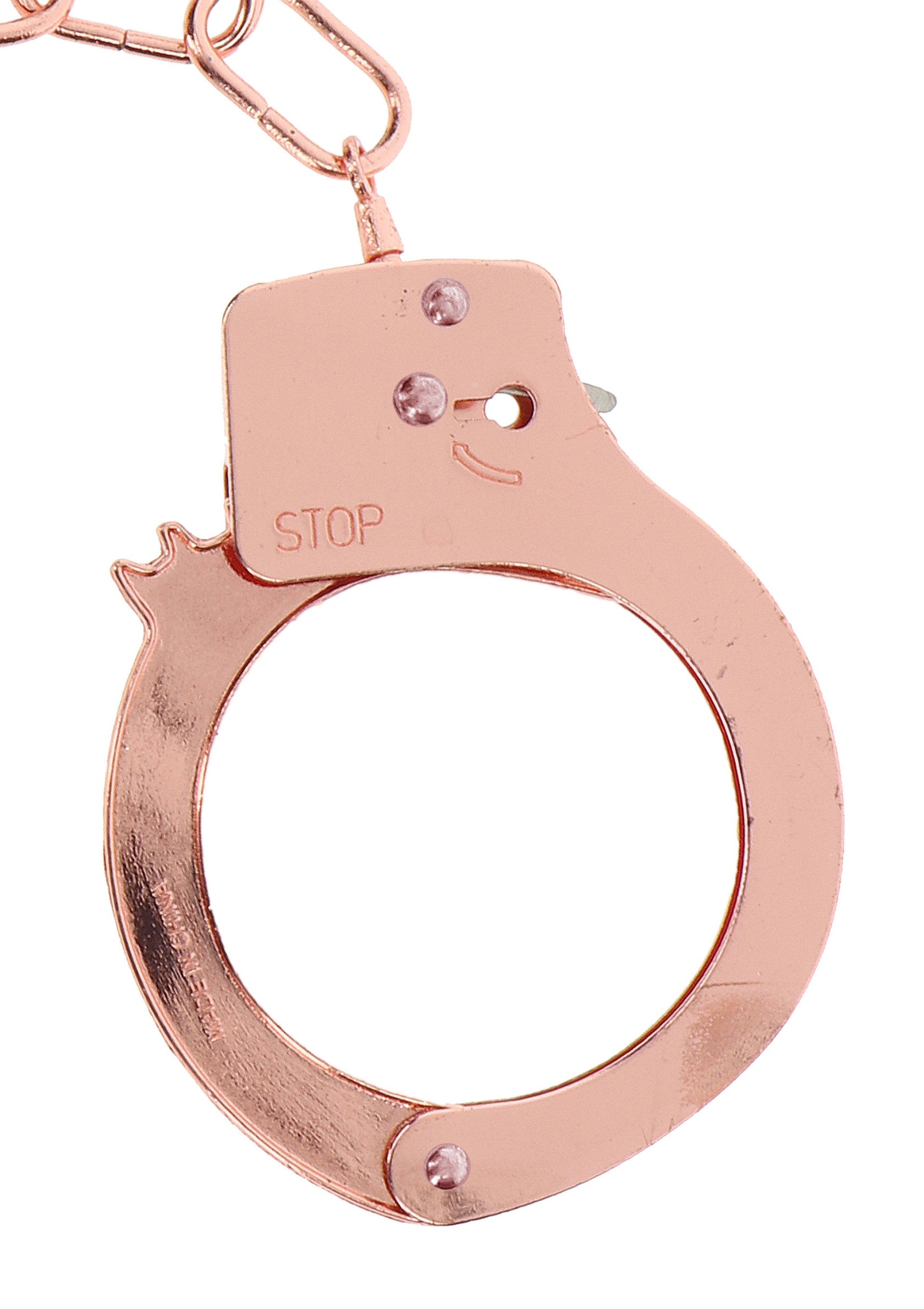Rose gold metal handcuffs