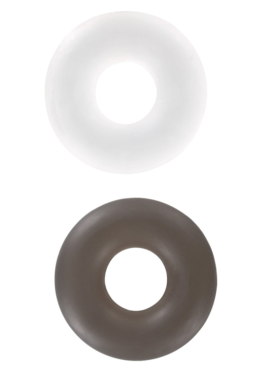 Button rings 2 pieces transparent